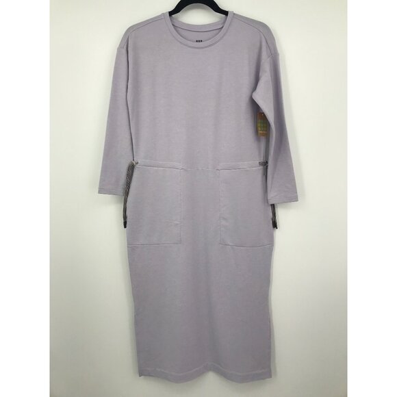 Title Nine French Terry Athletic Dress Long Sleeve Lavender Purple X-Small NEW - Picture 1 of 6